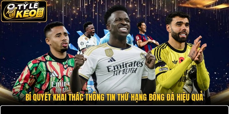 Bí quyết khai thác thông tin thứ hạng bóng đá hiệu quả